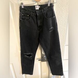 Princess Polly XX Black Distressed Jean Size 2